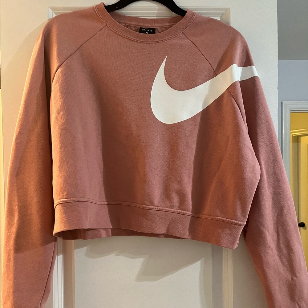 Nike Pink Cropped Sweatshirt